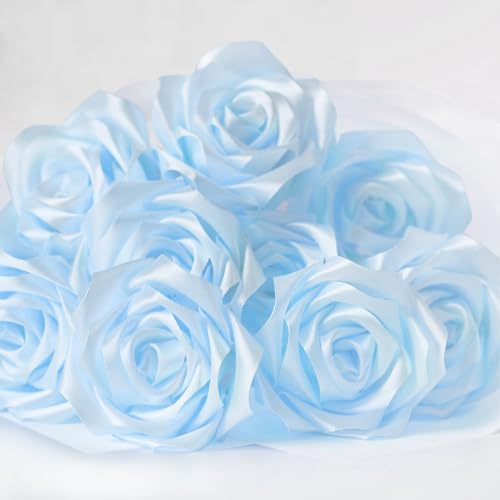 Mauproy Light Blue Satin Ribbon,1-1/2 Inch, 50 Yards - color: Light Blue