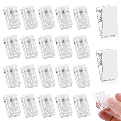 20 Pieces Self Adhesive Clips, Tapestry Sticky Wall Photo Poster Clips - color: Clear