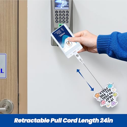 It's Okay to Feel All The Feels Funny Nurse Badge Reel, ID Badge Holder - color: It's Okay to Feel All the Feels