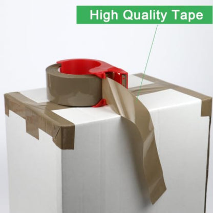 BOMEI PACK Brown Packing Tape 2.7 Mil 1.88 Inch x 120 Yards, 6 Refills Rolls Packaging Tape for Moving, Shipping and Storage