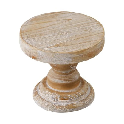 SOFE Farmhouse Wood Risers Display Stands, 5 Inches Tall Display Pedestal - color: Wood