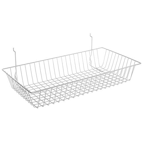 White Peg Board Baskets Display 24 x 12 x 4, 27423