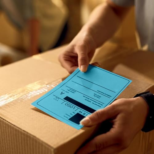 Blue Thermal Labels 4 × 6 Inch Waterproof Vinyl Stickers 250 PCS - color: Blue