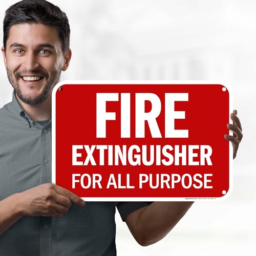 Fire Extinguisher for All Purpose Sign, 12x18 Inches, 55 mil thick HDPS (high density polystyrene), Made in USA by My Sign Center - size: 12x18 Polystyrene