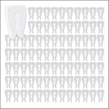 Clip Strip 300 Pack Inventory Control Clips, Peg Hook Product Stoppers, Fits .15" to .25" Diameter Plastic or Metal Hooks, Product Display Control, Pegboard Accessories