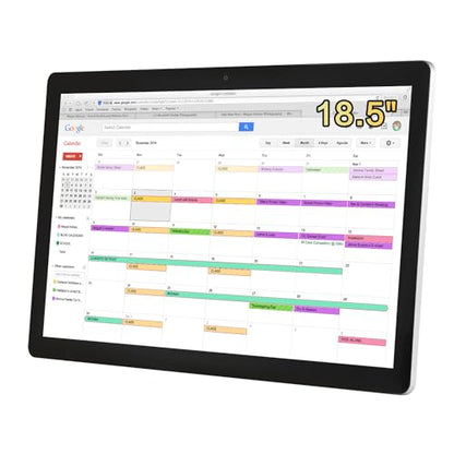 15.6 to 27 inch Touchscreen Digital Calendar & Wall Planners, Smart Whiteboard Calendar for Chore Chart & Work Schedule, Built in Speakers and Camera, Include Wall Mount & Desk Stand (18.5-inch) - size: 18.5-inch