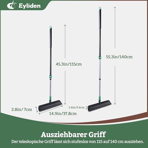 Eyliden Scrub Brush with Squeegee, Floor Deck Tile Bath Cleaning Scrubber