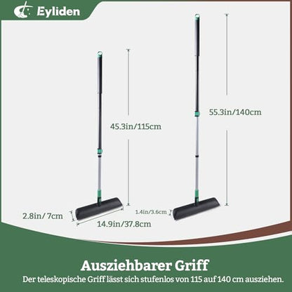 Eyliden Scrub Brush with Squeegee, Floor Deck Tile Bath Cleaning Scrubber