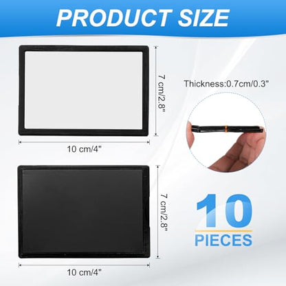 uxcell 10 Pcs Magnetic Label Holders, 4 x 2.8 Inch Data Card Holder with Paper Cards and Protective Films for Shelf White Board Toolbox Metal Wall Cabinet Drawer, Black - color: Black, size: 4 x 2.8 Inch