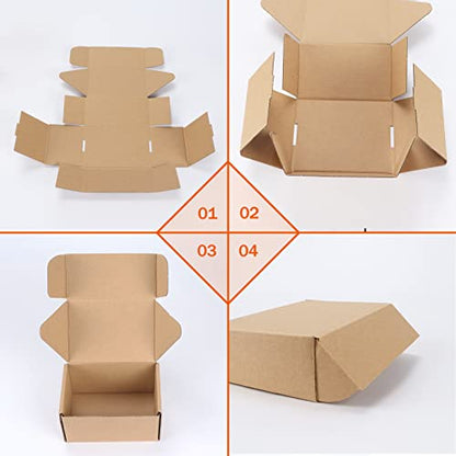 PHAREGE 50 Pack 6x4x3 inch Small Shipping Boxes, Brown Mailing Boxes - color: Brown, size: 6x4x3 inch 50 Pack