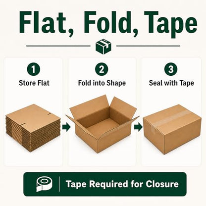 10x10x4 Brown Kraft Shipping Boxes for Small Business, 20 Pack - size: 10x10x4 Inch