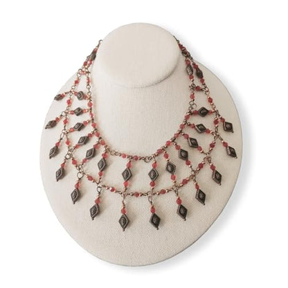 Oirlv Necklace Holder Bust Velvet Jewelry Display Necklace Display for Vendors Display Pendant Display Stand White - color: Beige