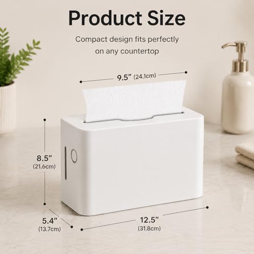 Countertop Paper Towel Dispenser, Commercial Multifold Hand Towel Holder - color: White-1