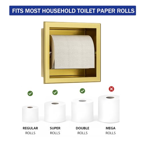 Toilet Paper Holder for Bathroom Renovation - color: Golden