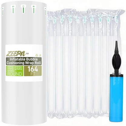 Bubble Packing Moving Wrap For Packing Materials,19.69"x164', Includes Pump - size: 19.69"x164'