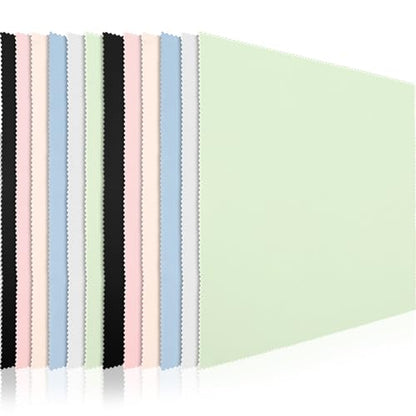 Frienda 12 Pack Large Glass Cleaning Cloth, 6 Colors - color: 6 Colors