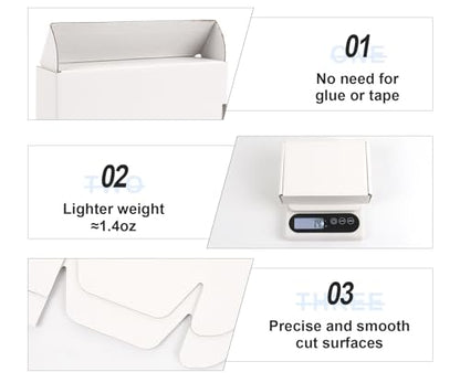 6"x4"x1.6" Shipping Boxes, 50 Pack White Cardboard Mailer Box, Small Gift Boxes for Packaging Small Business - color: White, size: 6x4x1.6 in