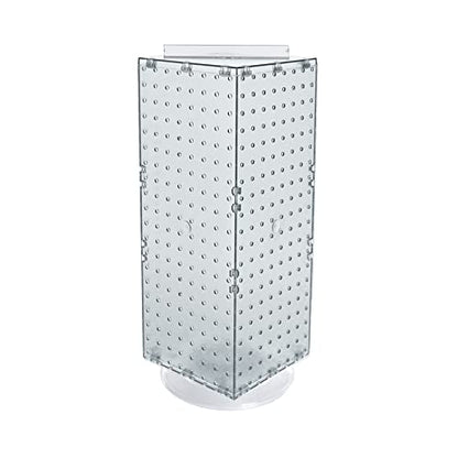 Azar Displays 703385-CLR Four-Sided Revolving 8”W X 20”H Pegboard Counter Display, Clear - color: Clear, style: Pegboard Only