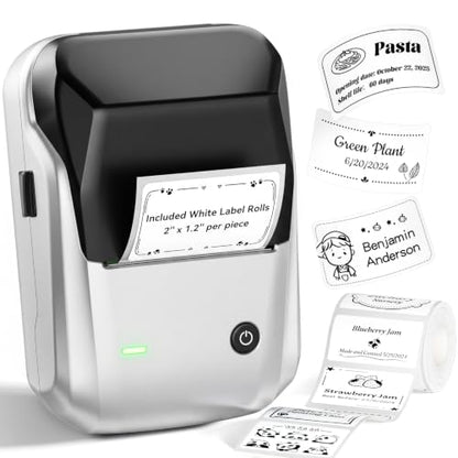 NIIMBOT B1 Label Maker, 2Inch Bluetooth Label Printer for Home, Sliver - color: Sliver, size: Printer+Tape