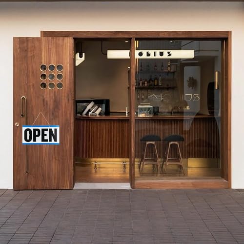 BAZIC Products Closed/Open Clock Sign, 6 x 11.5 in, Double-Sided, 2-Pack - size: 2-Pack