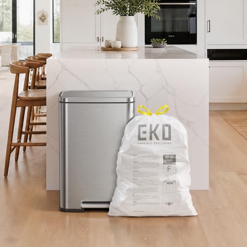 EKO Ultra-Strong Extra-Tall 13 Gallon Kitchen Trash Bags, Floral, 60 Ct - size: 60 Count (Pack of 1), style: 13 Gallon Bags/Code F (Fresh Floral)
