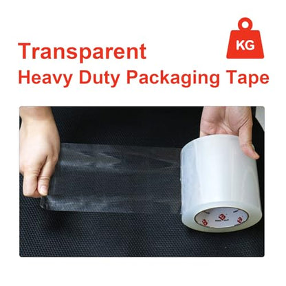BOMEI PACK Wide Clear Tape 5" Wide, 5 inch x 110 Yards (330ft), Industrial Grade 5 inch Heavy Duty Packing Tape for Box Office Moving, Shipping and Mailing - size: 5 inch x 110 yards