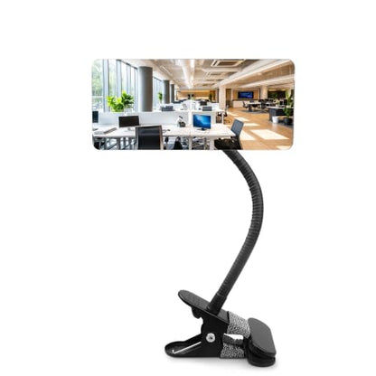 6.7" x 3" Rectangle Convex Traffic Mirror for Indoor Safety - size: 6.7"L x 6.7"W