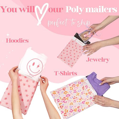 Pretty Package Store Poly Mailer 14.5x19, Pink Seeing Stars, 100 Pack - color: Seeing Stars, size: 14.5x19