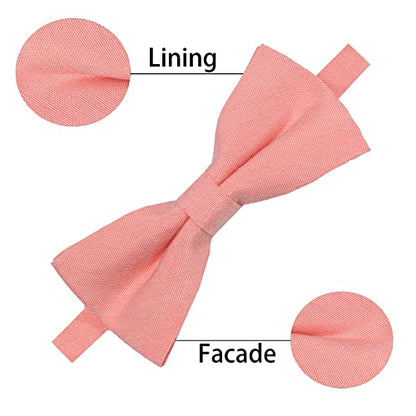 AUSKY 8 PACKS Elegant Adjustable Pre-tied Bow Ties for Men Boys (1&4&5&6&8 Pack for option) - color: D8