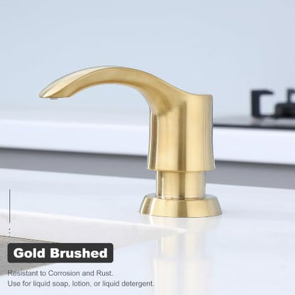 GAGALIFE Kitchen Sink Soap Dispenser - Brushed Gold, G080BG-G - color: Gold, size: with Hose