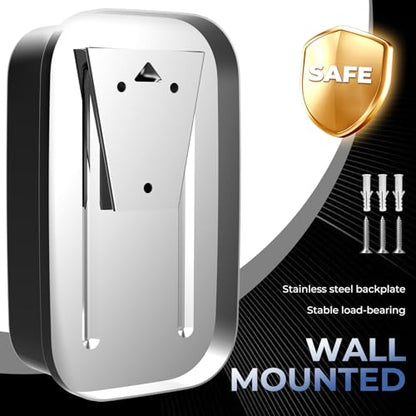 Commercial Soap Dispenser Wall Mount Stainless Steel Soap Dispensers Liquid Manual Anti-Leak Pump Hand Soap Dispenser for Bathroom Kitchen Silver (17 fl.oz./500ml) - color: Silver, size: 500ml