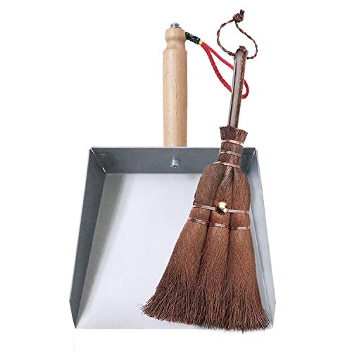 Mini Metal Dustpan and Brush Set for Fireplace Ash Cleanning - style: Mini Dustpan