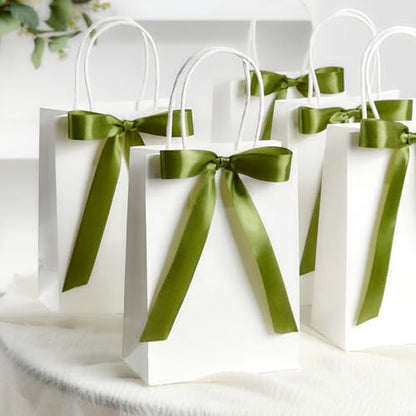 Olive Green Satin Ribbon 1 Inch x 100 Yards - color: Olive Green