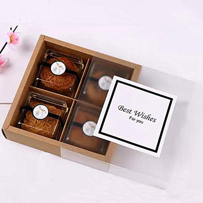 15 Packs Cupcake Boxes with Inserts and Display Windows,Brown Kraft Treats Gift Boxes,Cupcake Containers for Baking Pastries Goodies Biscuits(4 Lattices) - color: Brown, size: Brown 4 Lattice