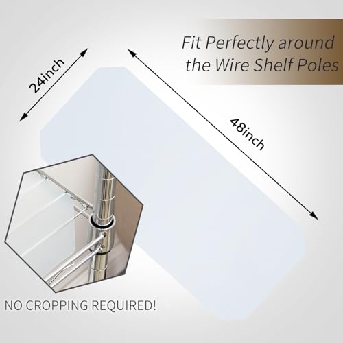 Poofzy Wire Shelf Liner 24" x 48", Set of 4 Clear - color: Clear, size: 24"x48" 4pcs
