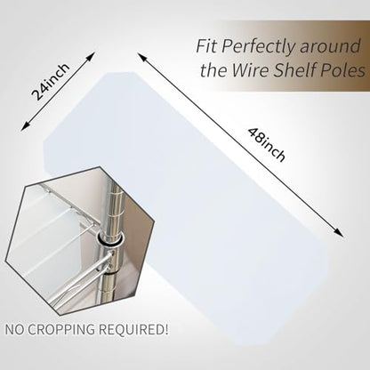 Poofzy Wire Shelf Liner 24" x 48", Set of 4 Clear - color: Clear, size: 24"x48" 4pcs
