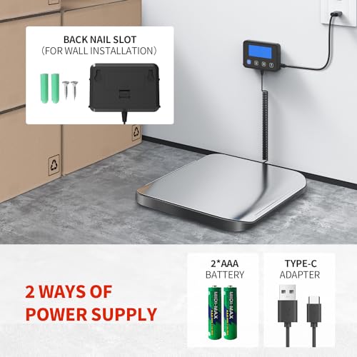 KKZ Shipping Scale, 440 LB Heavy Duty Postal Scale for Packages