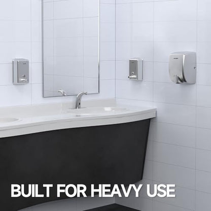 anydry Commercial Soap Dispenser Wall Mounted 37oz Brushed Stainless Steel - color: Brushed Stainless Steel