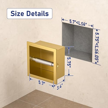 Toilet Paper Holder for Bathroom Renovation - color: Golden