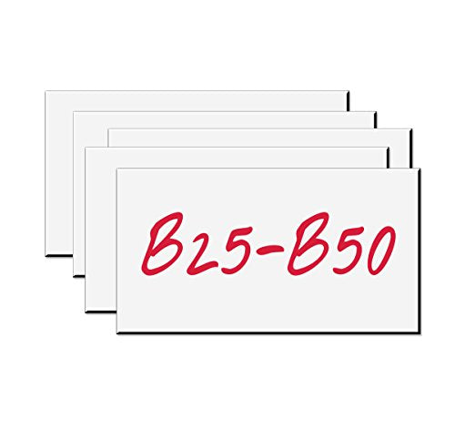 Write-On Magnetic Rack/Shelf Labels White 4 x 2/10/Pk - Made in the USA! - size: 4" x 2"