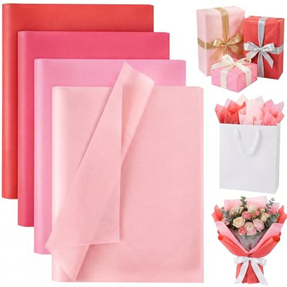 Shindel 120 Sheets Pink Tissue Paper, 20 X 14 inches - color: Multicolor-Pink