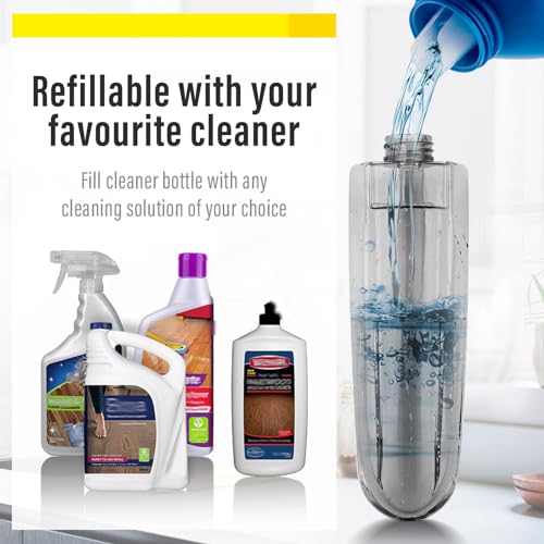Wet Spray Mop for Floor Cleaning with 14 oz Bottle & 3 Microfiber Pads - color: 05-grey & Yellow