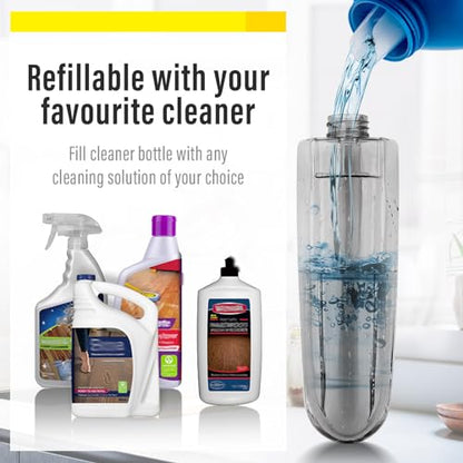 Wet Spray Mop for Floor Cleaning with 14 oz Bottle & 3 Microfiber Pads - color: 05-grey & Yellow