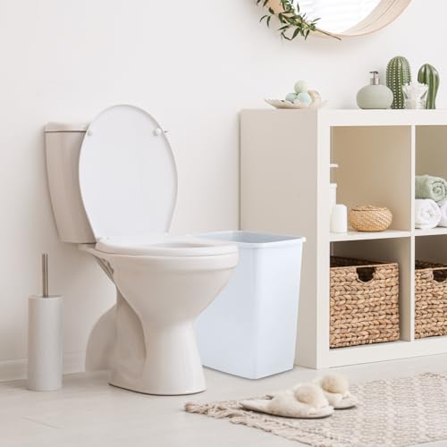 Superio Kitchen Trash Can 9 Gallon Slim Waste Bin 37 Qt Durable Plastic, Fit Small Spaces, Office, Bathroom, Under Counter (2, White) - color: 2, White, size: 9 Gallon
