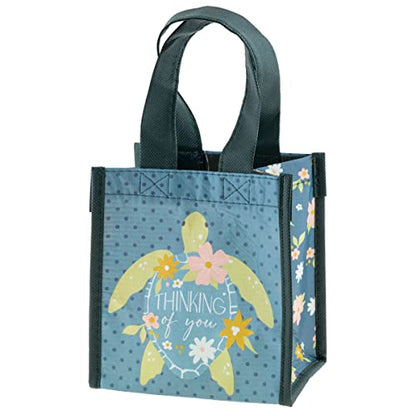 Karma Small Reusable Gift Bags, Tote Bag and Gift Bag with Handles, Perfect for Birthday Gifts and Party Bags RPET 1 Dog - color: Turtle