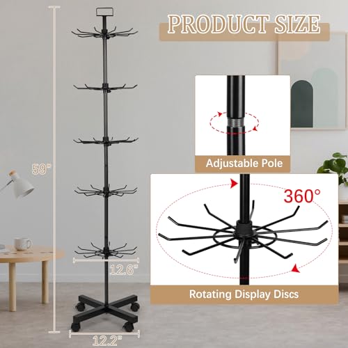 5 Tier Retail Display Stand Store Display Rack, Black, 2pcs - color: Black 2pcs