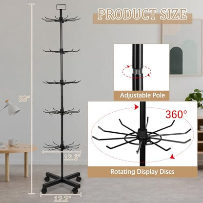 5 Tier Retail Display Stand Store Display Rack, Black, 2pcs - color: Black 2pcs