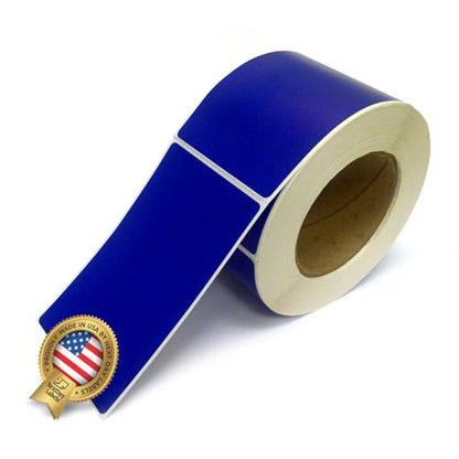 NextDayLabels 500 Rectangle Stickers, Color Coding Labels Roll, (3" x 5") - color: Blue