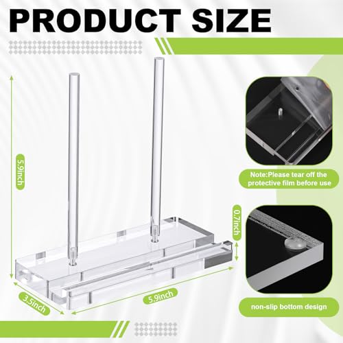 CroBlissful Acrylic Display Stand 6 x 3.5 x 6 Inch Tabletop Clear Easel - color: Clear, size: 6 x 3.5 x 6 Inch