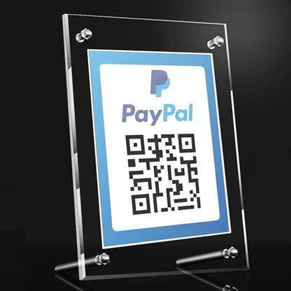 QR Code Signs,7.5 x 9.5 Inch Acrylic Menu Sign Holder with Metal Stand Office Table Clear Display Sign Stand Ad Photo Frame Holder Double-sided Menu Dispaly for Store,Office,Restaurant,Hotel,Home - size: 7x9 Inch,1 Pack